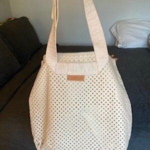 NWT Bibashops Webag Leather Tote Bag in Soft Pink/Blush OS Weather Resistant
